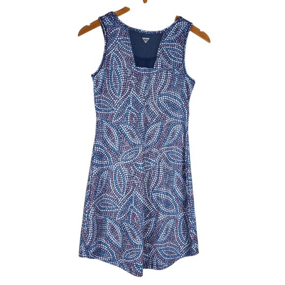 COLUMBIA Sleeveless PFG OMNI-FREEZE UPF 50 Freezer III Dress XS Blue Pink Mosaic - Picture 2 of 11
